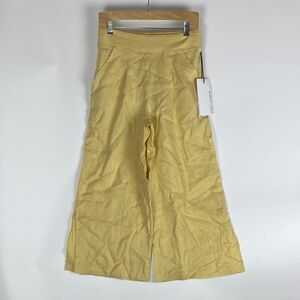 NWT Whimsy & Row Valentina Wide Leg Linen Pants Size Medium Cream